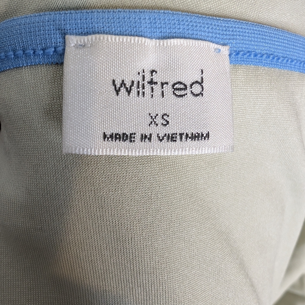 💘 Aritzia Wilfred Jazz Blue Spaghetti Strap Bodycon Seersucker mini dress XS - Picture 5 of 7